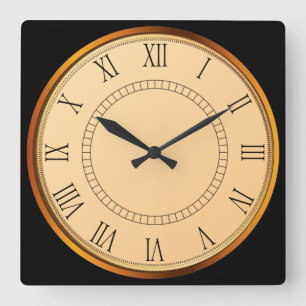 Mooie  Face Roman Numeral Wall Clock Vierkante Klok