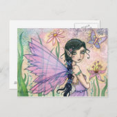 Mooie Fairy Butterfly Briefkaart van Molly Harriso (Voorkant / Achterkant)