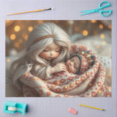 Mooie Fairy en Baby Fantasy Art Tissue Papier (Craft)