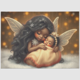 Mooie Fairy en Baby Fantasy Art Tissue Papier