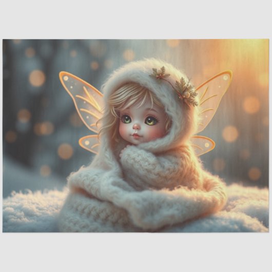 Mooie Fairy en Baby Fantasy Art Tissue Papier (Voorkant)
