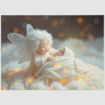 Mooie Fairy en Baby Fantasy Art Tissue Papier
