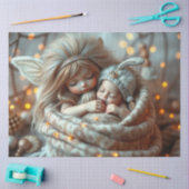 Mooie Fairy en Baby Fantasy Art Tissue Papier (Craft)