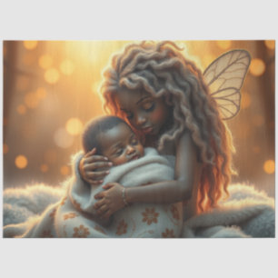 Mooie Fairy en Baby Fantasy Art Tissue Papier