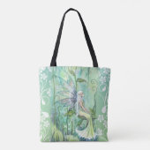 Mooie Fairy in Green Garden van Molly Harrison Tote Bag (Achterkant)