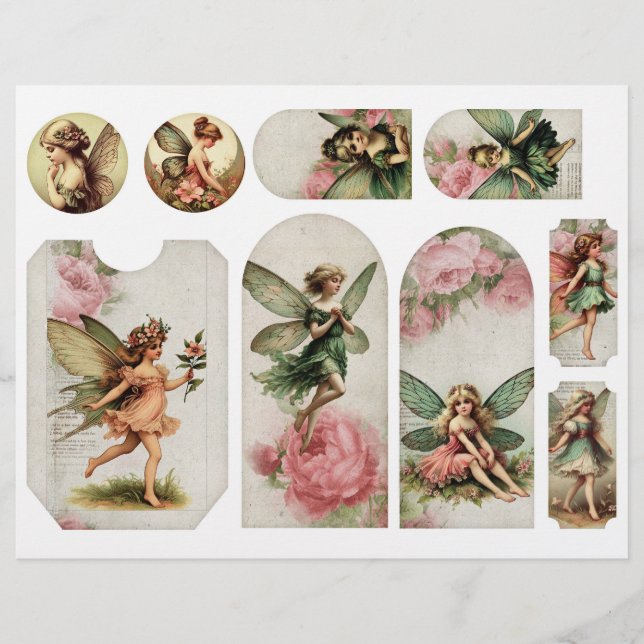 Mooie Fairy Labels etc. voor Paper Crafting (Voorkant)