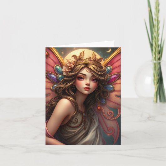 Mooie Fairy Portrait Kaart (Voorkant)