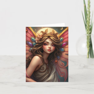 Mooie Fairy Portrait Kaart