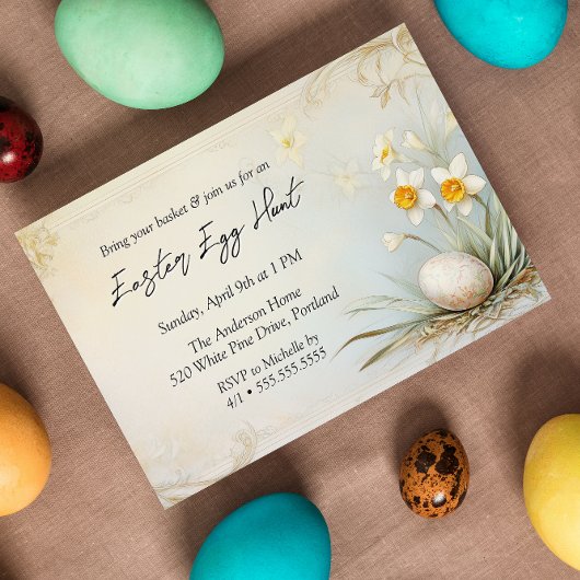 Mooie Fairy Tale horizontale Paasei Hunt Kaart