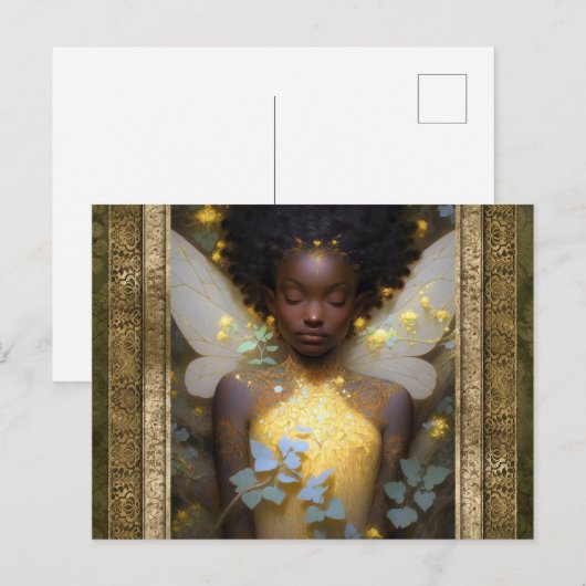 Mooie Fairy Vrouw Fantasy Kunst Briefkaart (Voorkant / Achterkant)