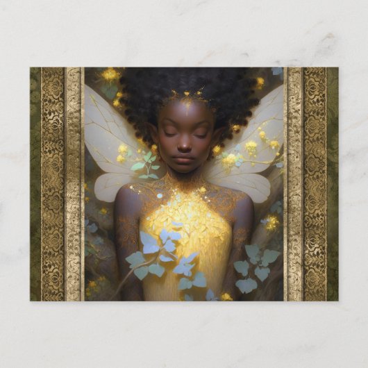 Mooie Fairy Vrouw Fantasy Kunst Briefkaart (Voorkant)