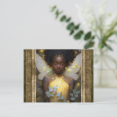 Mooie Fairy Vrouw Fantasy Kunst Briefkaart (Staand voorkant)