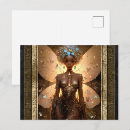 Mooie Fairy Vrouw Fantasy Kunst Briefkaart (Voorkant / Achterkant)