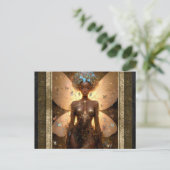 Mooie Fairy Vrouw Fantasy Kunst Briefkaart (Staand voorkant)