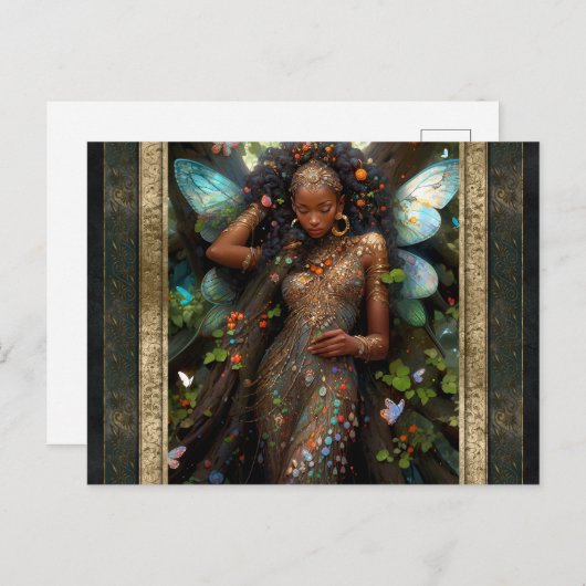 Mooie Fairy Vrouw Fantasy Kunst Briefkaart (Voorkant / Achterkant)