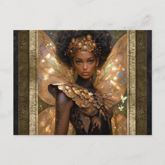 Mooie Fairy Vrouw Fantasy Kunst Briefkaart (Voorkant)