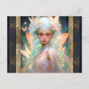 Mooie Fairy Vrouw Fantasy Kunst Briefkaart