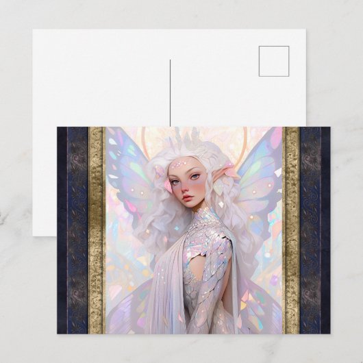 Mooie Fairy Vrouw Fantasy Kunst Briefkaart (Voorkant / Achterkant)