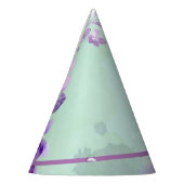 Mooie Fairy Waterverf Paarse Monogram Naam Feesthoedjes (Links)