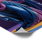 Mooie Faith Quote en Mary Paarse Achtergrond Poster (Hoek)