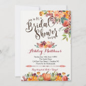 Mooie FalFloral Bruidsdouche Uitnodiging, Baby Kaart (Voorkant)