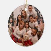 Mooie familie foto aangepaste kerst keramisch ornament (Links)