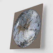 Mooie familie van de overleden mannen vierkante klok (Hoek)