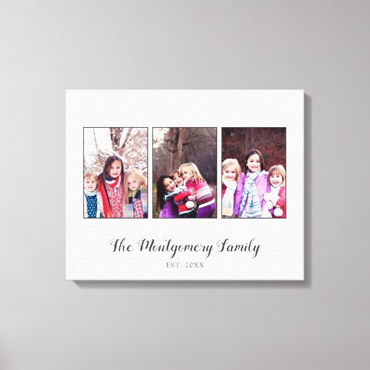 Mooie familiefoto collage canvas afdruk (Voorkant)
