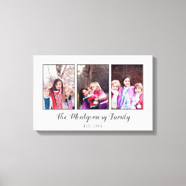 Mooie familiefoto collage canvas afdruk