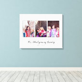 Mooie familiefoto collage canvas afdruk (Insitu (Houten vloer))