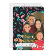 Mooie familiefoto Vrolijk kerstfeest