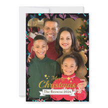 Mooie Familiefoto Vrolijke Kerstgroet