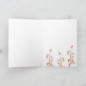 Mooie familiefoto's met rode foto's met prettig ke feestdagen kaart (Binnen)