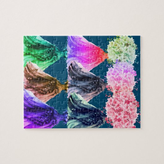 Mooie fancy jurken legpuzzel (Horizontaal)