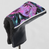 Mooie Fantasie Demon Elf Anime Meisje Golfheadcover (3/4 voorkant)