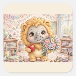 Mooie Fantasie Dieren Klas Sticker