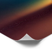 Mooie fantasie harige dier rode appel eten poster (Hoek)