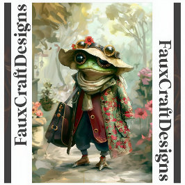 Mooie Fantasie Kikker Decoupage Links 125 Tissuepapier