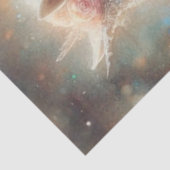 Mooie Fantasie Witte Paard Met Bloemen Decoupage Tissuepapier (Detail)