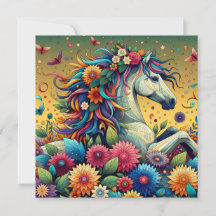 Mooie Fantasievolle Kleurrijke Bloemen en Witte Pa