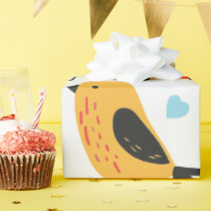 Mooie Fantasievolle Kleurrijke Vogels Patroon Inpa Cadeaupapier