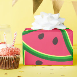 Mooie Fantasievolle Watermeloen Schijfjes Patroon  Cadeaupapier