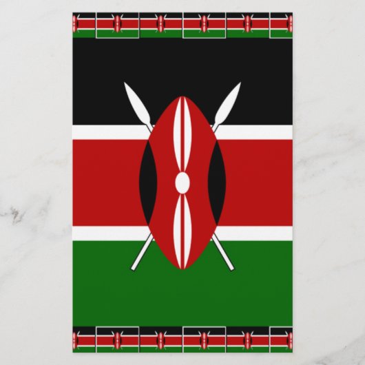 Mooie Fantastische Feminine Kenia Kenyan Flags Briefpapier (Voorkant)
