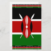 Mooie Fantastische Feminine Kenia Kenyan Flags Briefpapier (Voorkant / Achterkant)