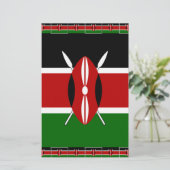 Mooie Fantastische Feminine Kenia Kenyan Flags Briefpapier (Staand voorkant)