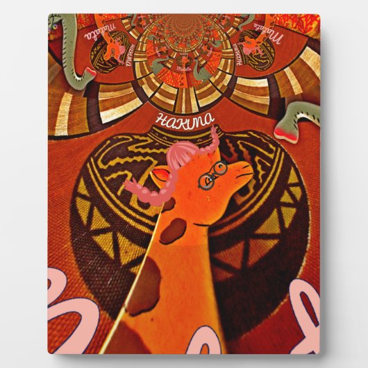 Mooie, fantastische Giraffe houdt van safari's Fotoplaat (Voorkant)