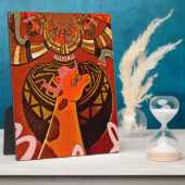 Mooie, fantastische Giraffe houdt van safari's Fotoplaat (Zijkant)