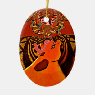 Mooie, fantastische Giraffe houdt van safari's Keramisch Ornament