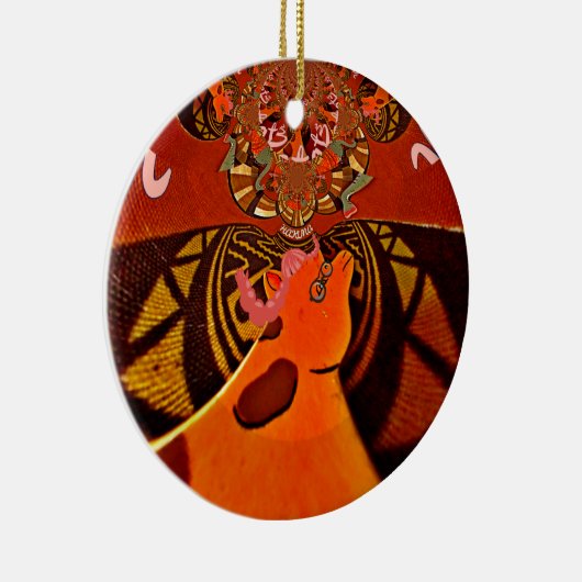 Mooie, fantastische Giraffe houdt van safari's Keramisch Ornament (Rechts)