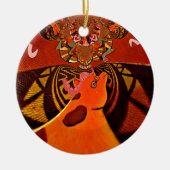 Mooie, fantastische Giraffe houdt van safari's Keramisch Ornament (Voorkant)